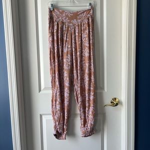 Aerie floral print joggers, size medium